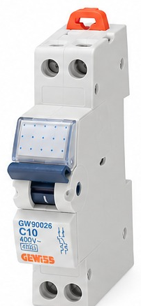 DISJUNCTOR COMPACT MCB 1P+N C10 4,5KA 1M GEWISS