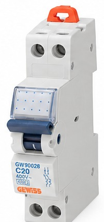 DISJUNCTOR COMPACT MCB 1P+N C20 4,5KA 1M GEWISS